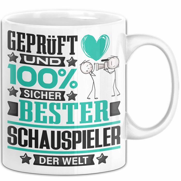Schauspieler Geschenk Lustiger Spruch für Schauspieler Geschenkidee Bester Schauspieler Der Welt Weiß Trendation