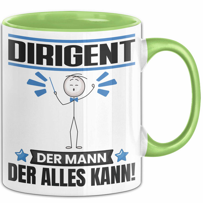 Dirigent Tasse Geschenk für Dirigent Der Mann Der Alles Kann Geschenkidee zum Geburtstag Grün Trendation