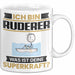 Ruderer Tasse Geschenk für Ruderer Geburtstag Lustiger Spruch Kaffee-Becher Was Ist Deine Superkraft Weiß Trendation