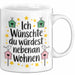Freundschaft Tasse Geschenk Ich Wuenschte Du Wuerdest Nebenan Wohnen Geschenkidee Weiß Trendation