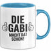 Gabi Tasse Geschenk Die Gabi Macht Dat Schon Geschenkidee Becher mit Name Blau Trendation