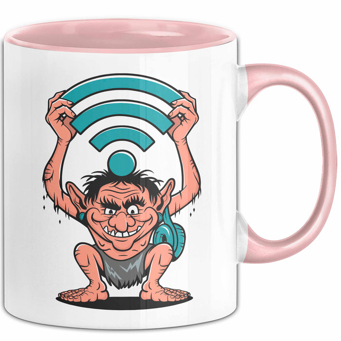Internet Troll Tasse Geschenkidee Online Provokateur Fans Rosa Trendation