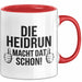 Heidrun Tasse Geschenk Die Heidrun Macht Dat Schon Geschenkidee Becher mit Name Rot Trendation