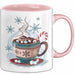 Winterzeit Tasse Geschenkidee für Schneeliebhaber Rosa Trendation