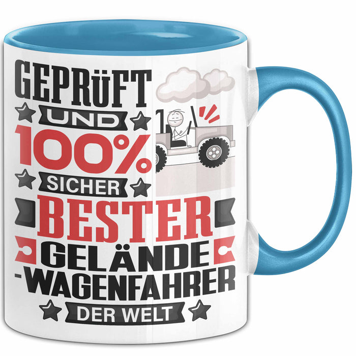 Geländewagenfahrer Geschenk Lustiger Spruch für Geländewagenfahrer Geschenkidee Bester Geländewagenfahrer Der Welt Blau Trendation