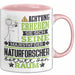 Naturforscher Geschenk Tasse Lustiger Spruch Erheben Sie Sich Der Naturforscher Betritt den Raum Rosa Trendation
