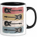 Gitarre Musik Retro Musiker Gitarrist Tasse Geschenk Lustige Geschenkidee Spruch Schwarz Trendation