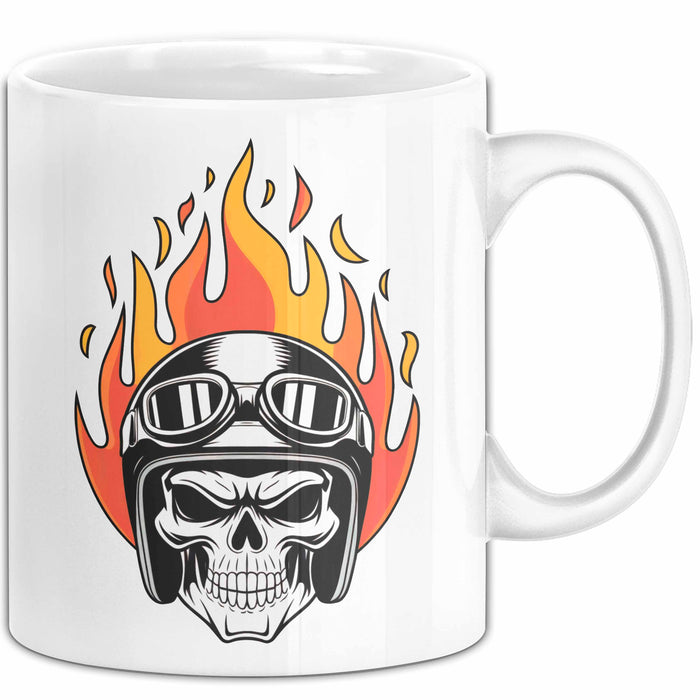 Motorradfahrer Tasse Geschenkidee Biker Lustiger Spruch Geschenkidee Lustig Weiß Trendation