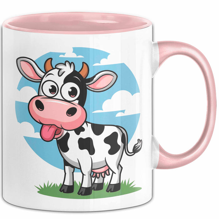 Kuh Liebhaber Tasse Geschenkidee Bauernhoftier Fan Lustiger Geschenkidee Lustig Rosa Trendation