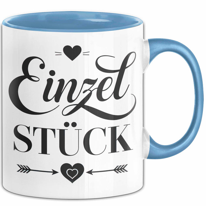 Frauen Mädchen Sarkasmus Tasse Becher Geschenk Lustige Geschenkidee Spruch Einzel Stück Blau Trendation