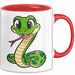 Reptil Schlange Tier Tasse Geschenk Lustige Geschenkidee Spruch Rot Trendation