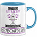 Keyboarderin Tasse Geschenk Becher Stark Attraktiv Furchtlos Keyboarderin Lustige Geschenkidee Blau Trendation