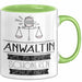 Anwältin Weil Es Keinen Schöneren Beruf Gibt Tasse Geschenk für Eine Anwältin Lustig Grün Trendation