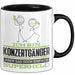 Konzertgänger Geschenk Tasse Ich Bin Konzertgänger Aber Sag Doch Einfach Superheld Lustige Geschenkdiee für Konzertgänger Kaffee-Becher Schwarz Trendation