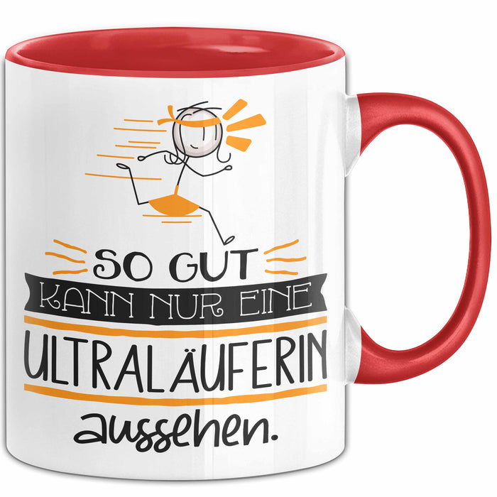 Ultraläuferin Geschenk Tasse So Gut Kann Nur Eine Ultraläuferin Aussehen Geschenkidee Geburtstag Weihnachten Lustig Rot Trendation