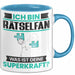 Rätselfan Tasse Geschenk für Rätselfan Geburtstag Lustiger Spruch Kaffee-Becher Was Ist Deine Superkraft Blau Trendation