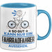 Fahrradfahrer Geschenk Tasse So Gut Kann Nur Ein Fahrradfahrer Aussehen Geschenkidee Kaffee-Becher Blau Trendation
