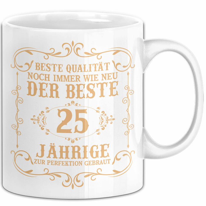 25er Geburtstag Geschenk Männer Vater Mann Noch Immer Der Beste 25-Jährige Zur Perfektion Gebraut Opa Weiß Trendation