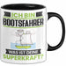 Bootsfahrer Tasse Geschenk für Bootsfahrer Geburtstag Lustiger Spruch Kaffee-Becher Was Ist Deine Superkraft Schwarz Trendation
