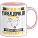 Fußballspieler Tasse Geschenk für Fußballspieler Geburtstag Lustiger Spruch Kaffee-Becher Was Ist Deine Superkraft Rosa Trendation