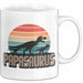 Papa Vatertag Tasse Becher Geschenk Lustige Geschenkidee Spruch Papasaurus Dinosaurier Weiß Trendation