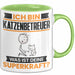 Katzenbetreuer Tasse Geschenk für Katzenbetreuer Geburtstag Lustiger Spruch Kaffee-Becher Was Ist Deine Superkraft Grün Trendation