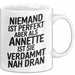 Annette Tasse Geschenk Niemand Ist Perfekt Annette Verdammt Nah Dran Geschenkidee Weiß Trendation