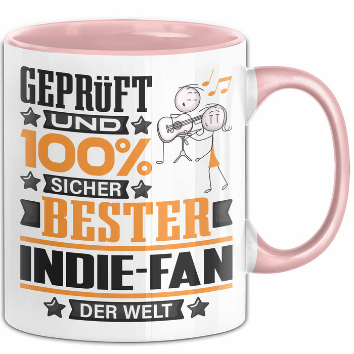 Indie-Fan Geschenk Lustiger Spruch für Indie-Fan Geschenkidee Bester Indie-Fan Der Welt Rosa Trendation