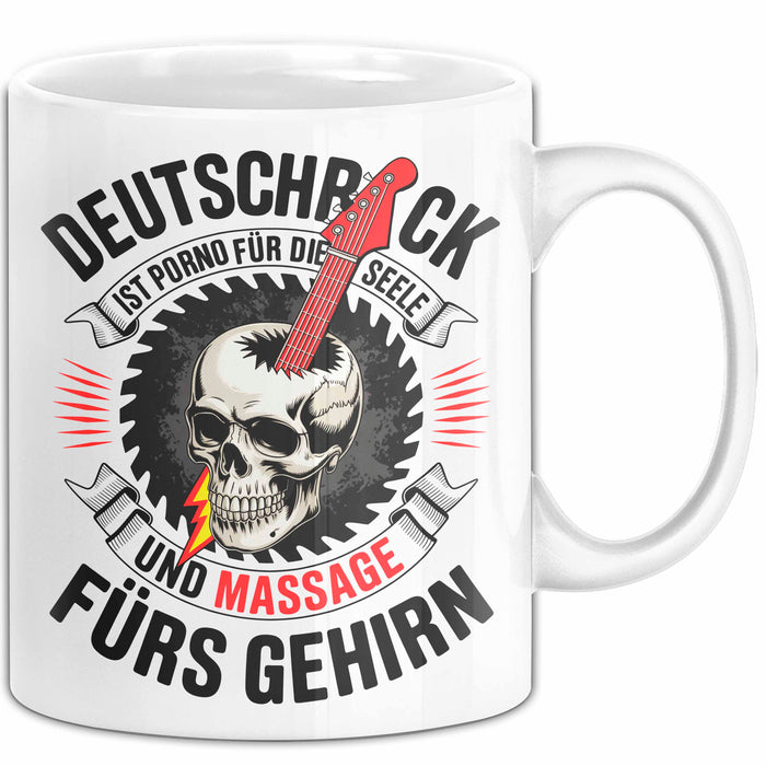 Deutsche Rockmusik Tasse Geschenk Lustige Geschenkidee Weiß Trendation