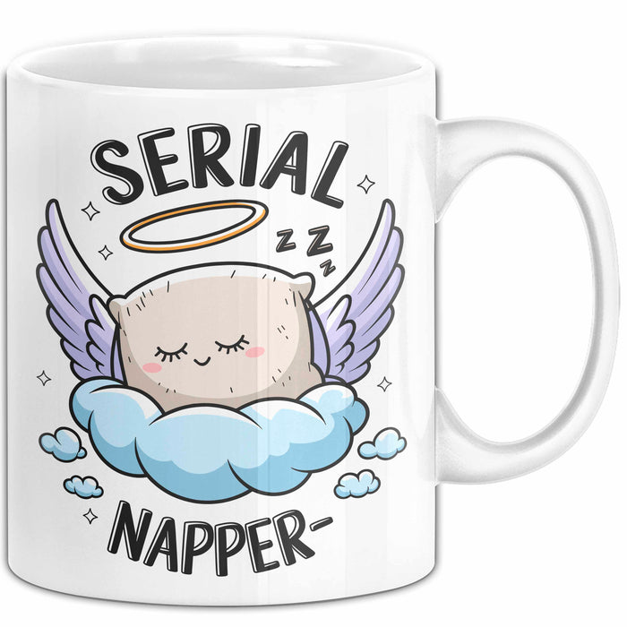 Serien Napper Tasse Geschenkidee für Schläfern Fans Weiß Trendation