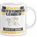 Reitstundenlehrer Tasse Geschenk für Reitstundenlehrer Geburtstag Lustiger Spruch Kaffee-Becher Was Ist Deine Superkraft Weiß Trendation