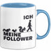 Eichhörnchen Tierliebhaber Tasse Geschenk Lustige Geschenkidee Spruch Ich Meine Follower Blau Trendation