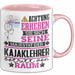 Kajaklehrer Geschenk Tasse Lustiger Spruch Erheben Sie Sich Der Kajaklehrer Betritt den Raum Rosa Trendation
