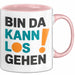 Bürokollege Tasse Geschenk Lustige Geschenkidee Spruch Bin Da Kann Los Gehen Rosa Trendation