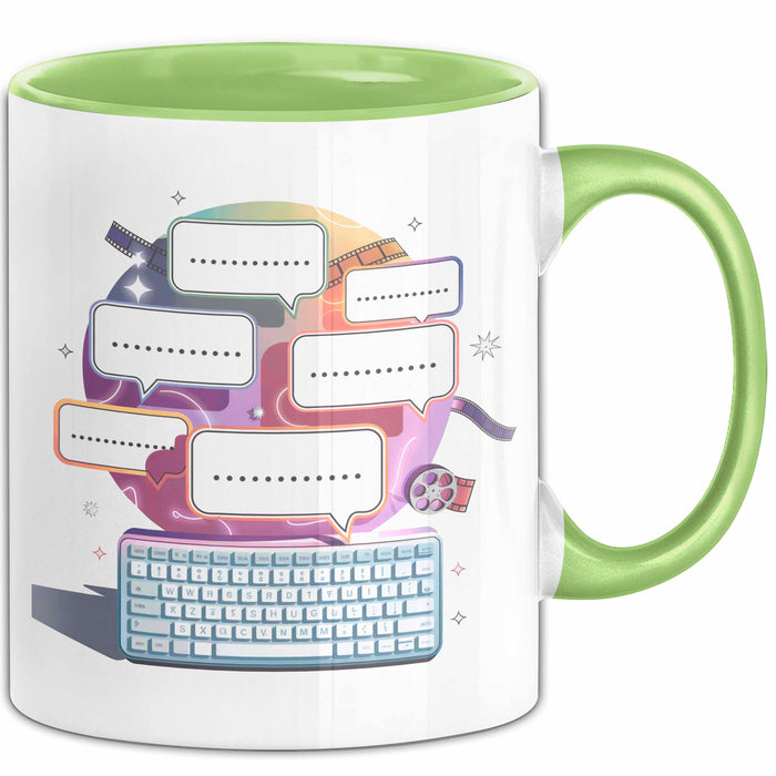 Drehbuchautor Tasse Geschenk Lustige Geschenkidee Spruch Für Geschichten Kreative Grün Trendation