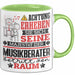 Musikberater Geschenk Tasse Lustiger Spruch Erheben Sie Sich Der Musikberater Betritt den Raum Grün Trendation