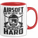 Softair Tasse Geschenk Airsoft Our Air Maybe Soft But Our Balls Are Hard Becher Rot Trendation