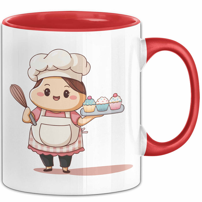 Bäcker Tasse Geschenk Lustige Geschenkidee Spruch Für Gebäck Liebhaber Rot Trendation