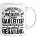 Bauleiter Tasse Geschenk Natürlich Führe Ich Selbstgespräche Baustellen-Leiter Weiß Trendation