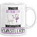 Künstlerin Tasse Geschenk Becher Stark Attraktiv Furchtlos Künstlerin Lustige Geschenkidee Weiß Trendation
