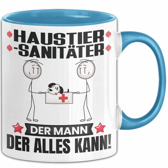 Haustiersanitäter Tasse Geschenk für Haustiersanitäter Der Mann Der Alles Kann Geschenkidee zum Geburtstag Blau Trendation