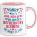 Büroarbeit Kollege Tasse Geschenk Lustige Geschenkidee Spruch Sorry Aber Wir Müssen Für Immer Befreundet Bleiben Du Weißt Zu Viel Rosa Trendation