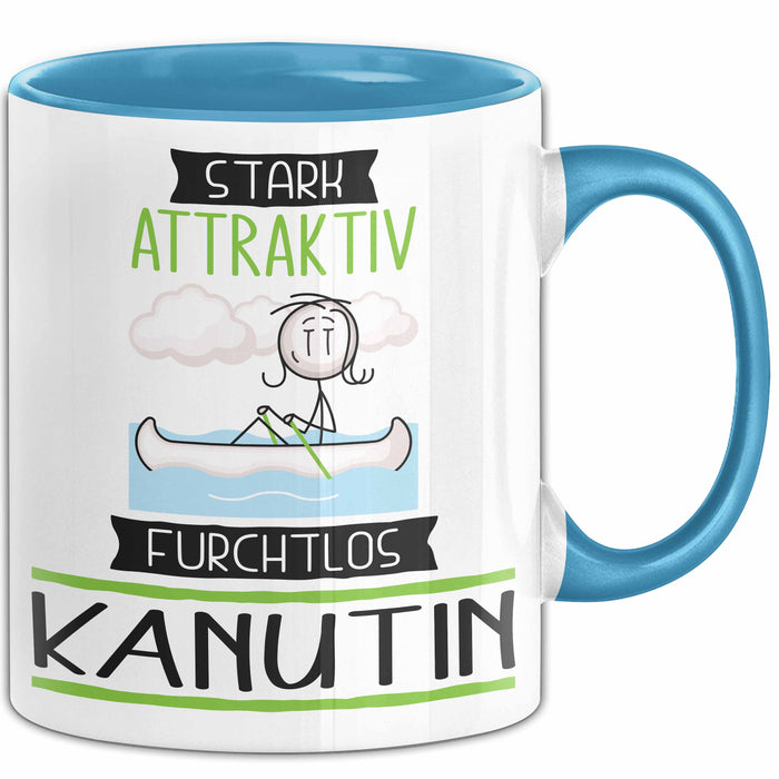 Kanutin Tasse Geschenk Becher Stark Attraktiv Furchtlos Kanutin Lustige Geschenkidee Blau Trendation