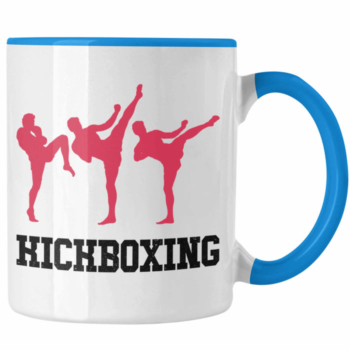 Kickboxing Tasse Geschenk Kampfsportler Geschenkidee Geburtstag Weihnachten Blau Trendation