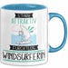 Windsurferin Tasse Geschenk Becher Stark Attraktiv Furchtlos Windsurferin Lustige Geschenkidee Blau Trendation