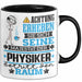 Physiker Geschenk Tasse Lustiger Spruch Erheben Sie Sich Der Physiker Betritt den Raum Schwarz Trendation