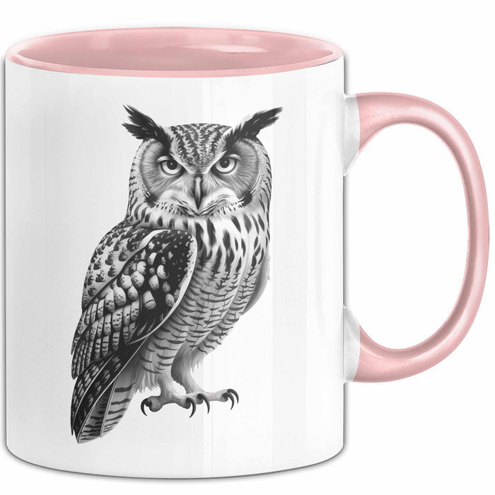 Eule Tierliebhaber Tasse Geschenk Lustige Geschenkidee Spruch Rosa Trendation