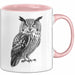 Eule Tierliebhaber Tasse Geschenk Lustige Geschenkidee Spruch Rosa Trendation