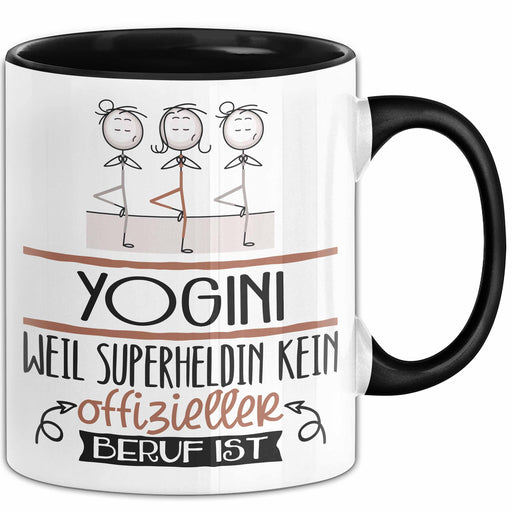Yogini Geschenk Tasse Lustiger Spruch Yogini Weil Superheldin Kein Offizieller Beruf Ist Geschenkidee Trendation