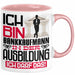 Bankkaufmann Ausbildung Tasse Geschenk Ich Bin Bankkaufmann In Der Ausbildung Ich Darf Das Geschenkidee Spruch Rosa Trendation